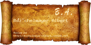 Büchelmayer Albert névjegykártya